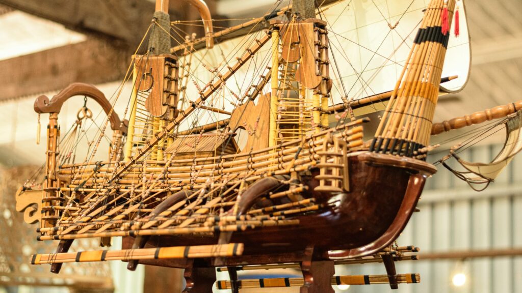 Handcrafted wooden sailing ship | Stonerage Broome